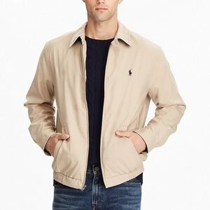 Mens large Polo tan microfiber windbreaker